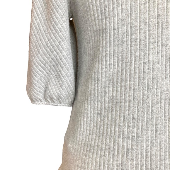 Anthropologie W5 Women’s puff sleeve ribbed gray top, Sz S - Picture 12 of 12